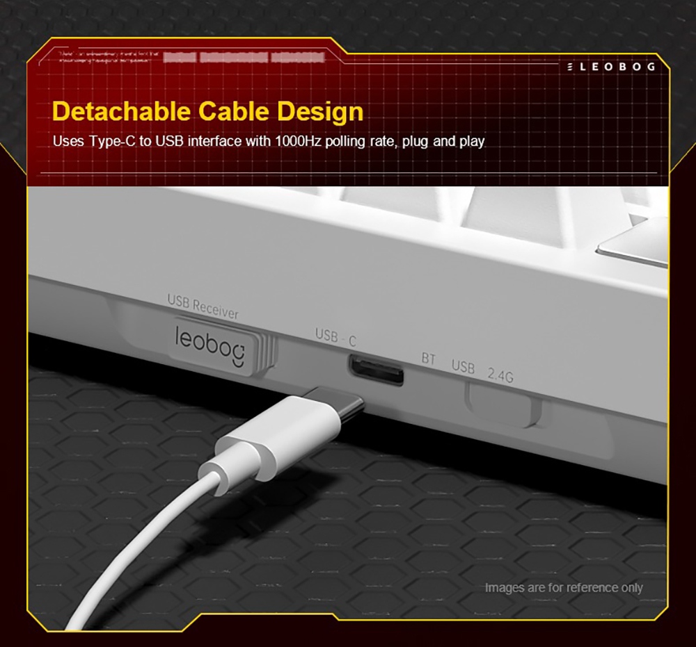 LEOBOG Hi75C Pro Tri-Mode Wireless Mechanical Keyboard, 75% Layout, Aluminum Case, Gasket Mount, Hot-Swappable, RGB Backlit, Knob Control, 4000mAh Battery