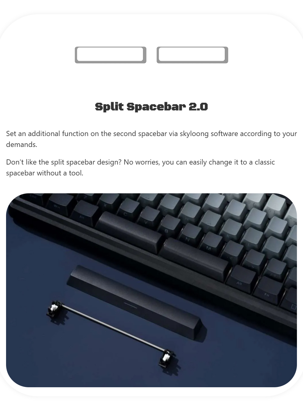 Skyloong GK104 Pro 3.0 Dual-Screen Wireless Mechanical Keyboard, 104-Key Hot-Swappable KTT Rose Silver Linear Switch, Tri-Mode Wired & 2.4G & Bluetooth, 8000mAh Battery, RGB Backlit