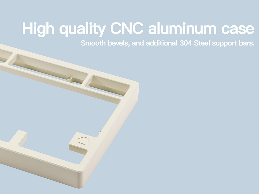 WOBKEY Rainy75 Tri-Mode Wireless Mechanical Keyboard, CNC 6063 Aluminum, 75% Layout, Gasket Mount, RGB Backlit, Hot-Swappable, 3500mAh Battery