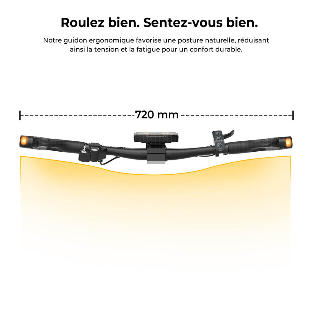 Ausom K20 Pro Trottinette &Eacute;lectrique Double Moteur, Moteur 1000W*2, Batterie 48V 18Ah, Pneus 10 pouces, Vitesse Maximale 60km/h, Autonomie 90km, Freins &agrave; Disque Avant & Arri&egrave;re, Double Suspension Avant, D&eacute;verrouillage NFC