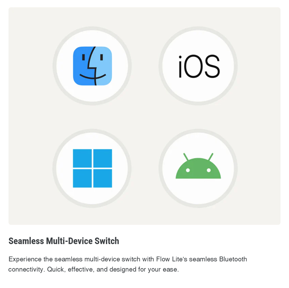 Lofree Flow100 Lite Low Profile Mechanical Keyboard, 100 Keys, Tri-Mode Wireless (Bluetooth/2.4G/Wired), Gasket Mount, PBT Keycaps, 3000mAh Battery, Volume Knob