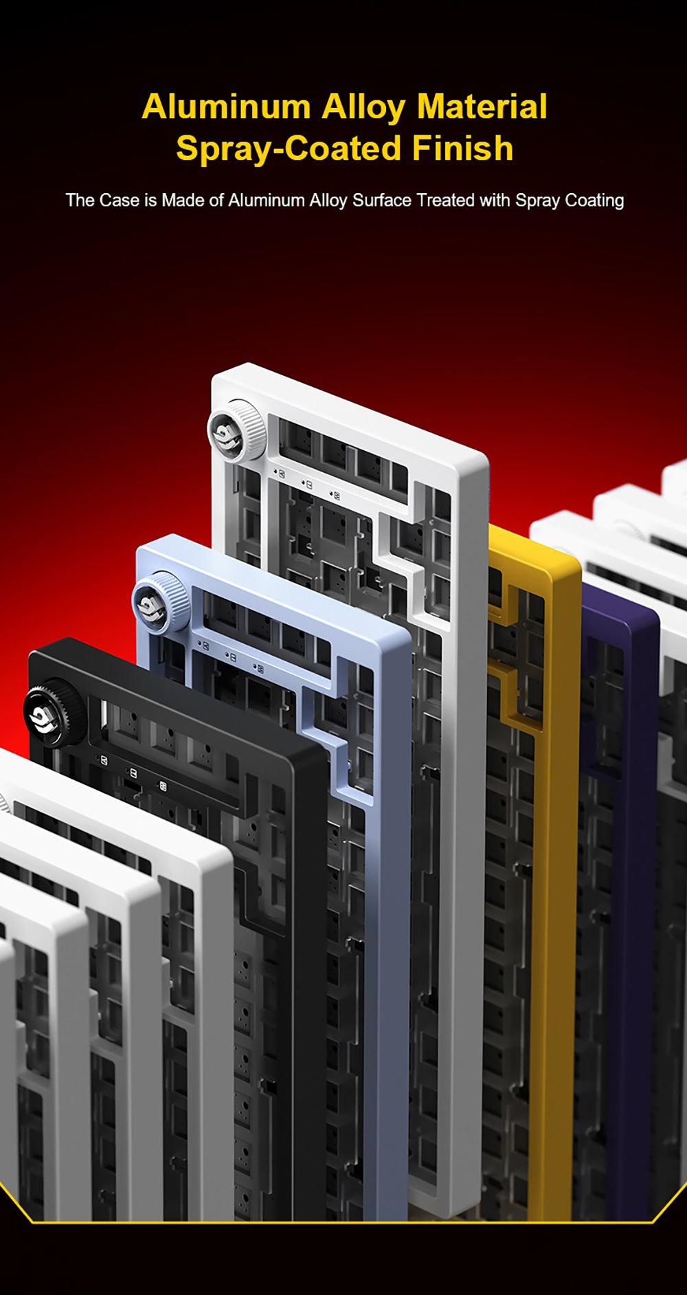 LEOBOG Hi75C Pro Tri-Mode Wireless Mechanical Keyboard, 75% Layout, Aluminum Case, Gasket Mount, Hot-Swappable, RGB Backlit, Knob Control, 4000mAh Battery