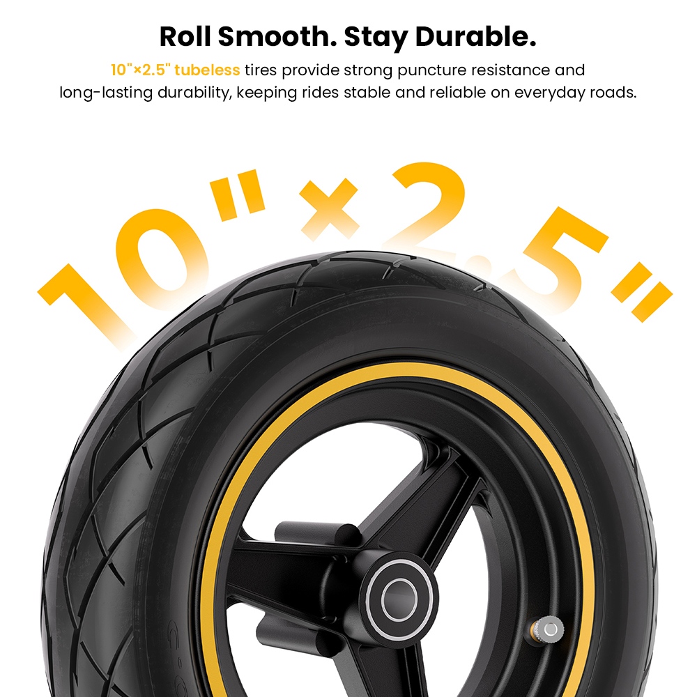 Elektrická kolobežka Ausom Laluz 2 Pro, 1000W motor, 48V 18Ah batéria, 10-palcové pneumatiky, max. rýchlosť 25 km/h, dojazd 90 km, predná a zadná kotúčová brzda, dvojité predné odpruženie, odomykanie NFC