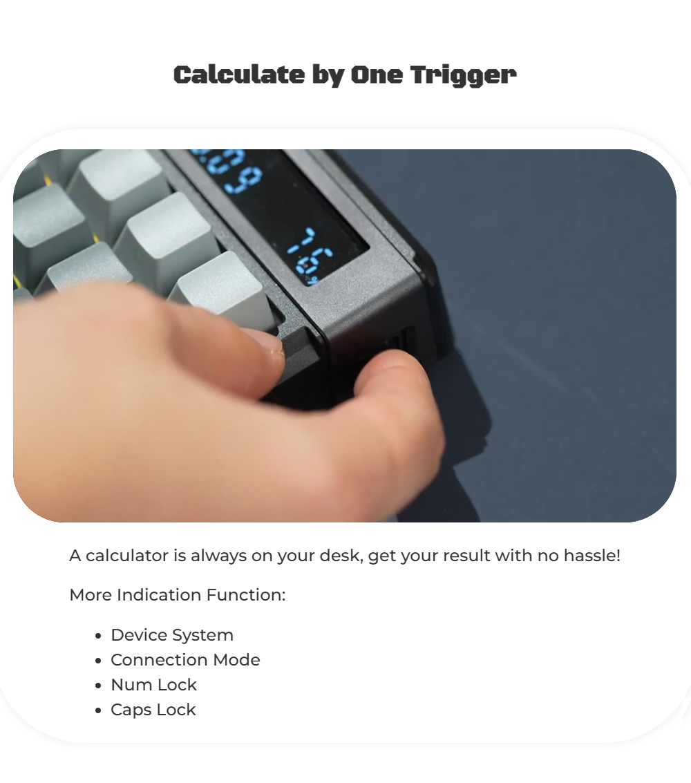 Skyloong GK104 Pro 3.0 Dual-Screen Wireless Mechanical Keyboard, 104-Key Hot-Swappable KTT Rose Silver Linear Switch, Tri-Mode Wired & 2.4G & Bluetooth, 8000mAh Battery, RGB Backlit