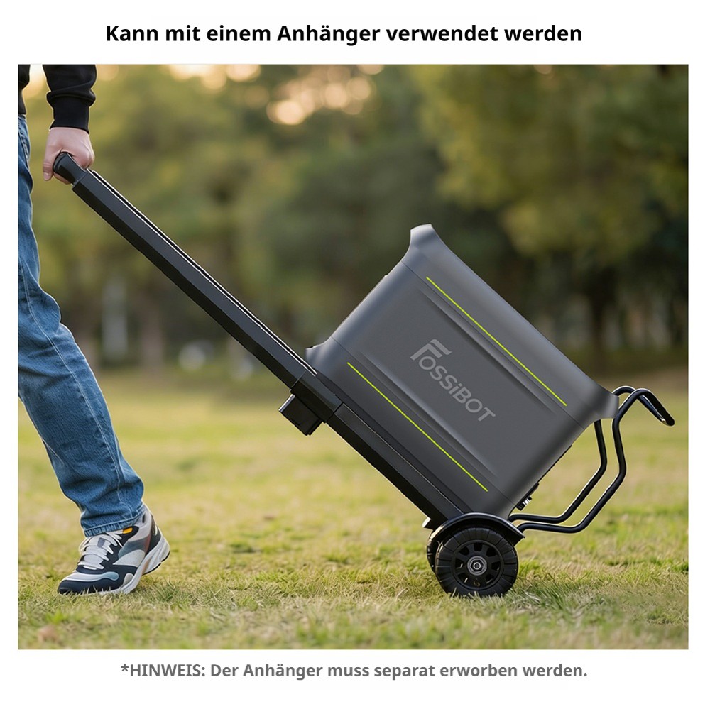 FOSSiBOT F1800 Tragbare Powerstation, 1024Wh LiFePO4, 1800W AC Ausgang, Ultra-Schnell 1200W AC & 500W Solarladung, Multi-Port USB/Type-C/Auto Ausgang, App-gesteuert, Leise <10ms USV