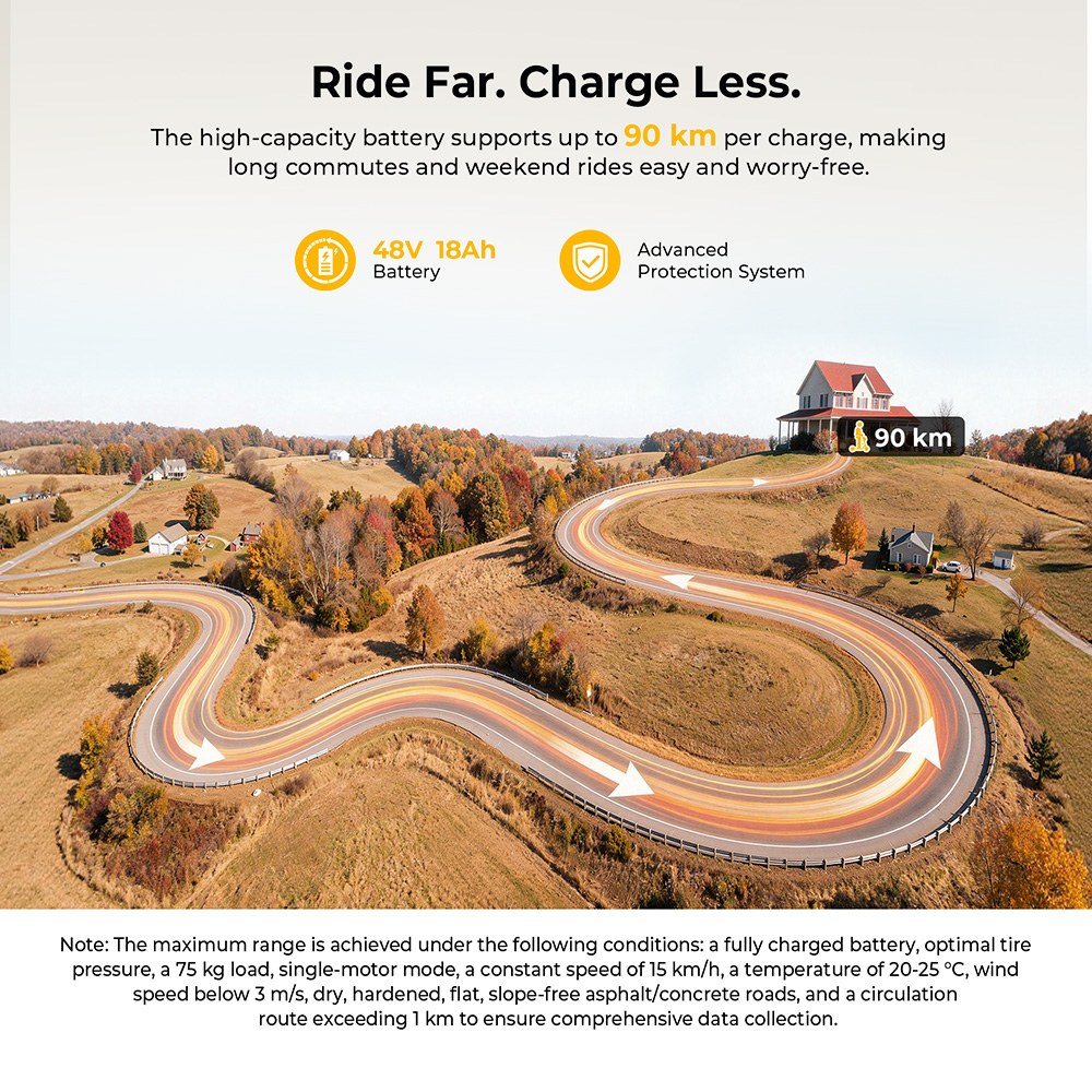 Ausom K20 Pro Dual Motor Electric Scooter, 1000W*2 Motor, 48V 18Ah Battery, 10-inch Tires, 60km/h Max Speed, 90km Range, Front & Rear Disc Brake, Dual Front Suspension, NFC Unlock