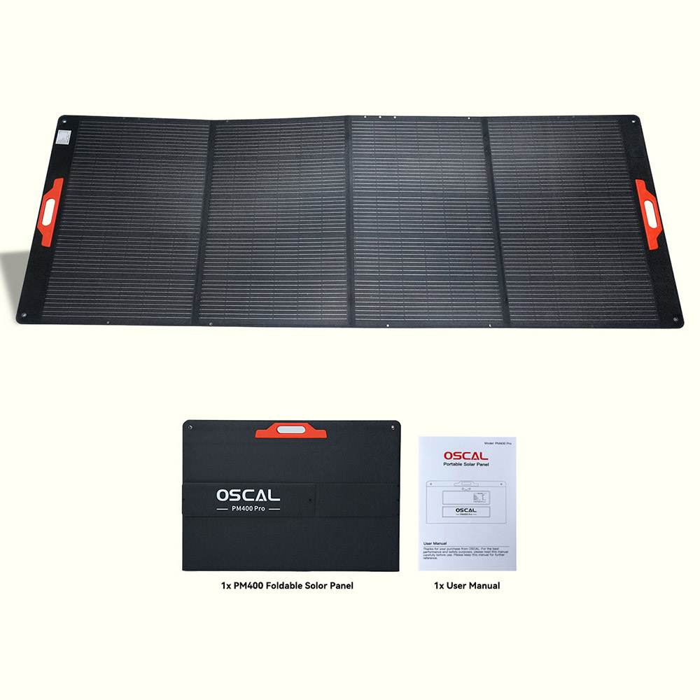 Blackview Oscal PM400 Pro 400W Faltbares Solarpanel, ≥23% Umwandlungseffizienz, IP67