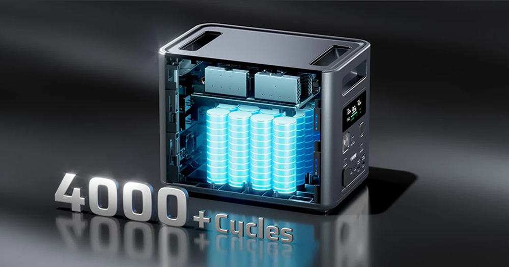 AFERIY Nomad1800 P180 Tragbare Powerstation, 1024 Wh LiFePO4-Akku, 1800 W reiner Sinus-Wechselstrom, <10 ms USV, 9 Ausg&auml;nge mit 140 W PD USB-C, Schnellladung &uuml;ber zwei Eing&auml;nge