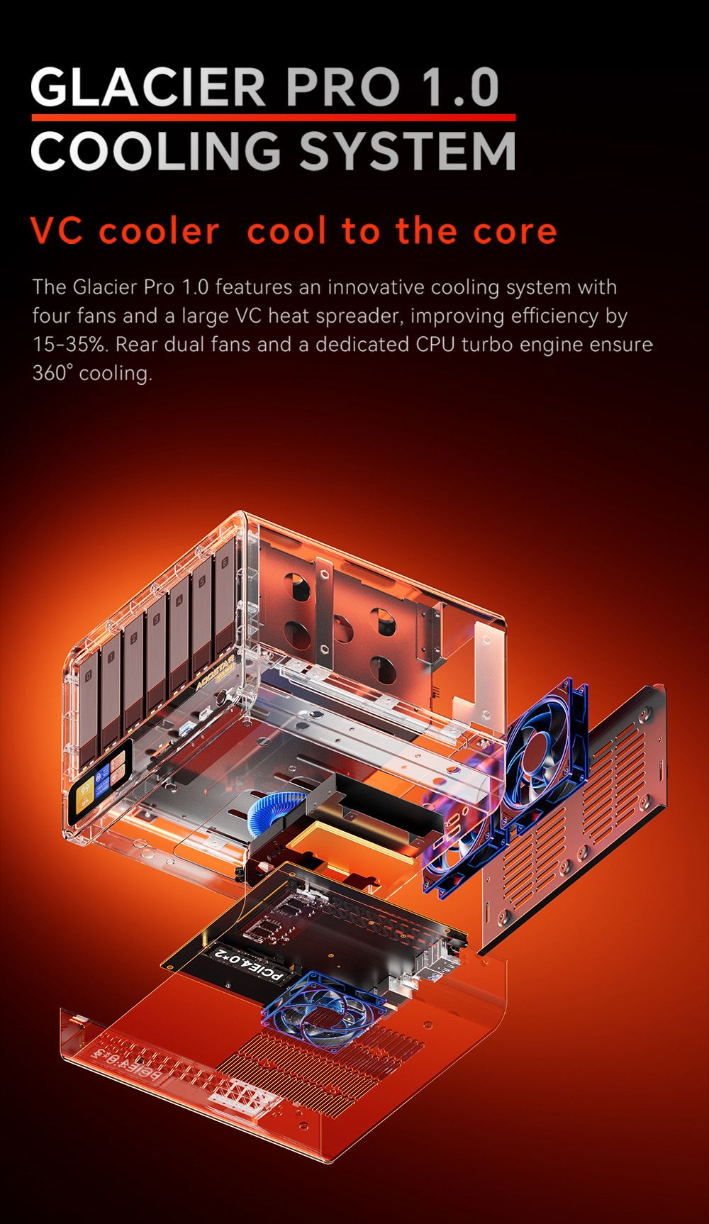 Mini PC NAS AOOSTAR WTR MAX 11 baies (sans RAM ni SSD), &eacute;cran secondaire, processeur AMD R7 Pro 8845HS 8 c&oelig;urs (jusqu'&agrave; 5,1 GHz), triple affichage (HDMI + DP + USB 4), 2 ports LAN 2,5G, 2 ports LAN 10G (Intel X710), 3 ports USB 3.2, 1 port Oculink, 1 lecteur de carte SD, 1 port USB Type-C, 1 prise audio (prise UE).