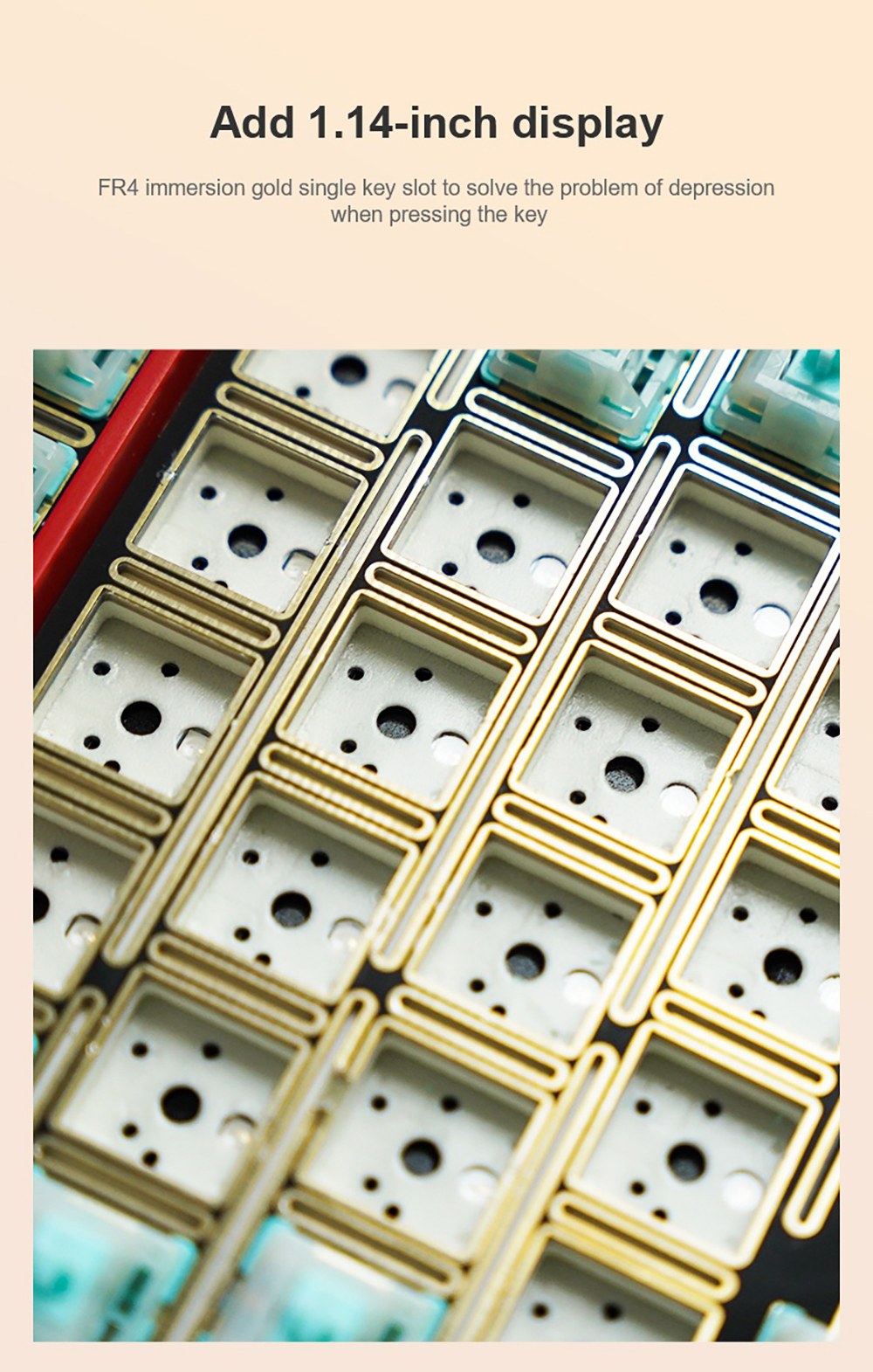 AULA F108 Pro Tri-Mode Wireless Mechanical Keyboard, 104-Key Gasket Mount, Hot-Swappable LEOBOG Graywood V3 Linear Switch, 1.14-Inch LCD Screen, RGB Backlit, 8000mAh Battery - Gradient Pink