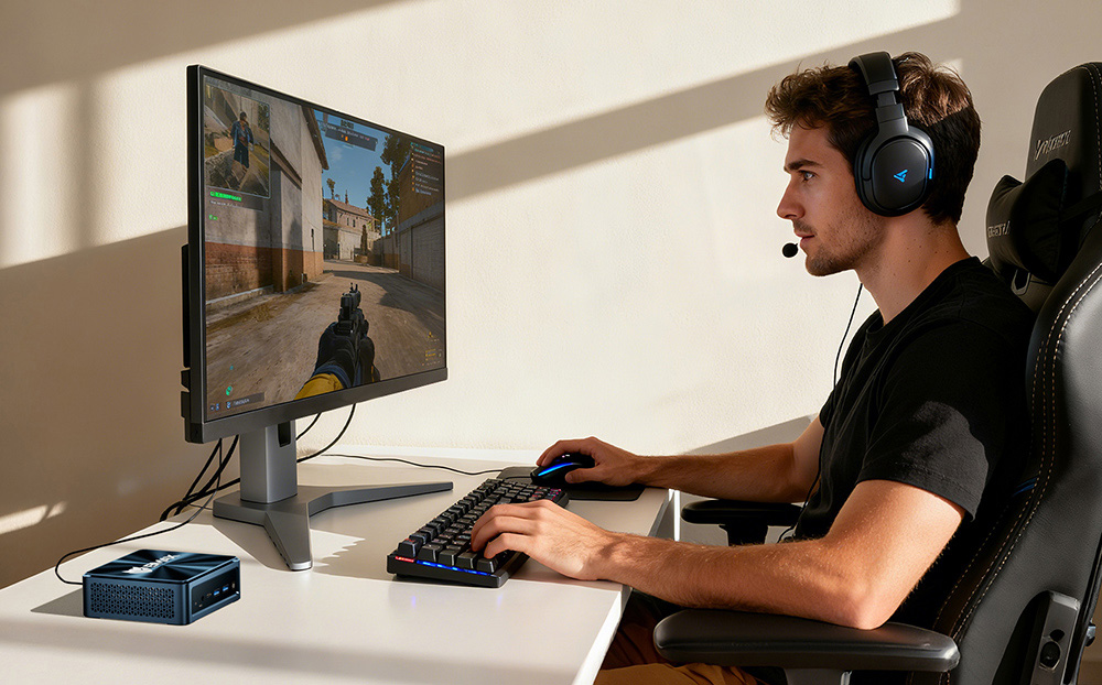 BMAX B11 Power Mini PC, Intel Core Ultra 7 155H 16 Cores Up to 4.8GHz, 24GB LPDDR5 RAM 1TB SSD, Intel Arc Graphics, HDMI + DP + Full-Function Type-C 4K Triple Display, 2.5G RJ45 WiFi 6 Bluetooth 5.2, AI Boost NPU