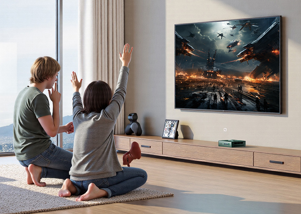 BMAX B6 Turbo Mini-PC, Intel Core i5-8257U (4 Kerne, bis zu 3,9 GHz), 16 GB DDR4-RAM, 512 GB SSD, HDMI + DP Dual-4K-Display, 4 USB 3.0-Anschl&uuml;sse (11.000 Mbit/s), RJ45-Anschluss, 1 x 3,5-mm-Audioanschluss, WLAN 6, Bluetooth 5.0