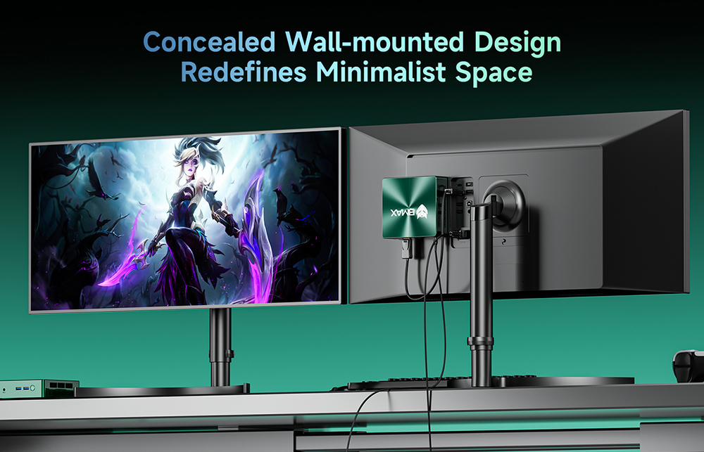 BMAX B6 Turbo Mini-PC, Intel Core i5-8257U (4 Kerne, bis zu 3,9 GHz), 16 GB DDR4-RAM, 512 GB SSD, HDMI + DP Dual-4K-Display, 4 USB 3.0-Anschl&uuml;sse (11.000 Mbit/s), RJ45-Anschluss, 1 x 3,5-mm-Audioanschluss, WLAN 6, Bluetooth 5.0