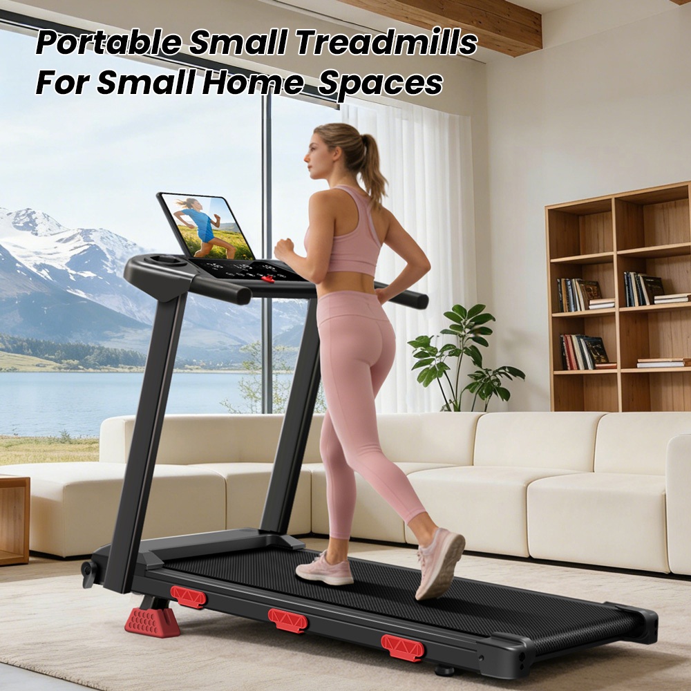 EviTrend Q1 Foldable Treadmill with 16% Incline, 3.0HP Motor, 3 Level Incline, 180kg Max Load, 12 Workout Programs, LED Display, Low Noise, 6 Shock Absorbers