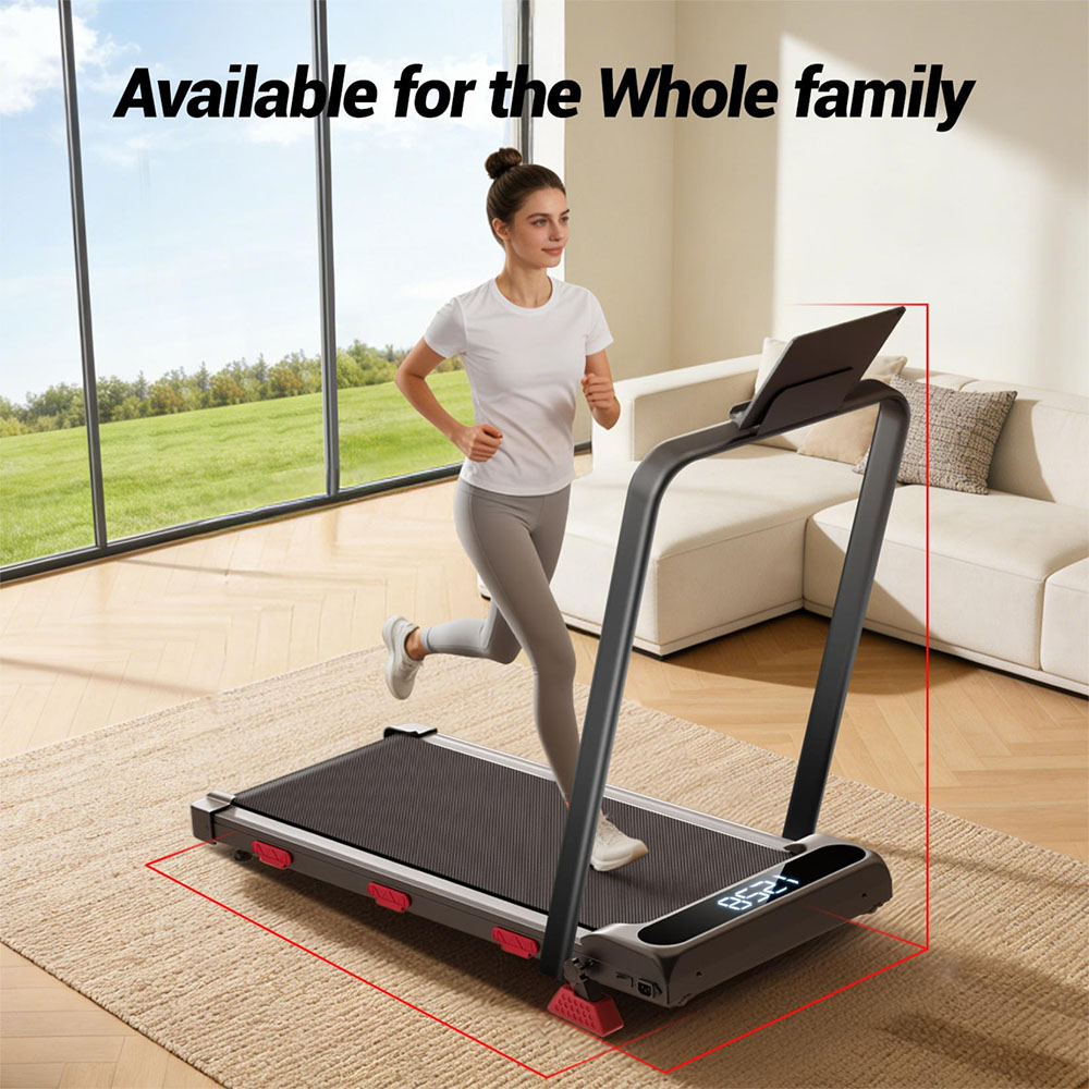 EviTrend Z1F 3-in-1 Foldable Treadmill with 16% Incline, 3 Manual Incline Levels, 2.5HP Quiet Brushless Motor, 10km/h Max Speed, 136kg Capacity, 39cm Wide Running Belt, 6 Shock Absorbers, LED Display, for Home & Office