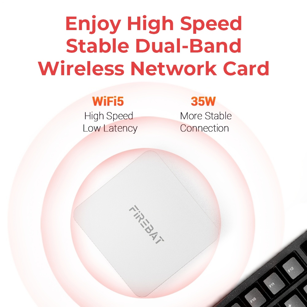 FIREBAT R2 Mini PC, AMD Ryzen 5 3500U 4 Cores Max 3.7GHz, 16GB RAM 512GB SSD, 2*HDMI Dual 4K Display, WiFi 5 Bluetooth 4.2, 1*USB-C, 2*USB3.2, 2*USB2.0, 1*RJ45, 1*Audio Jack