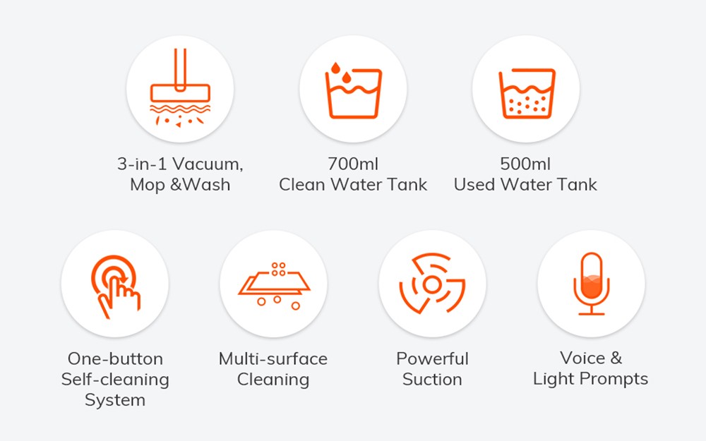 Refurbished ILIFE W90 Cordless Wet Dry Vacuum Cleaner, 3 in 1 Vacuum Mop and Wash, Self-Cleaning, 700ml Water Tank, 30Mins Runtime, 3000mAh Battery, Voice Reminder - White