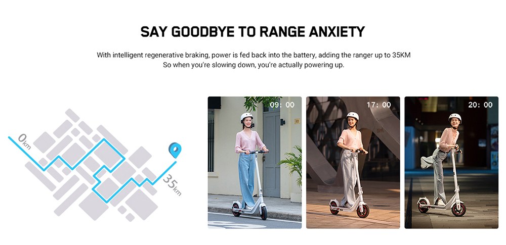 INMOTION Air Elektroroller, 350-W-Motor (720 W Spitzenleistung), 270-Wh-Akku, 10-Zoll-Luftreifen, 30 km/h H&ouml;chstgeschwindigkeit, 35 km Reichweite, elektronische und Trommelbremsen, 120 kg Zuladung