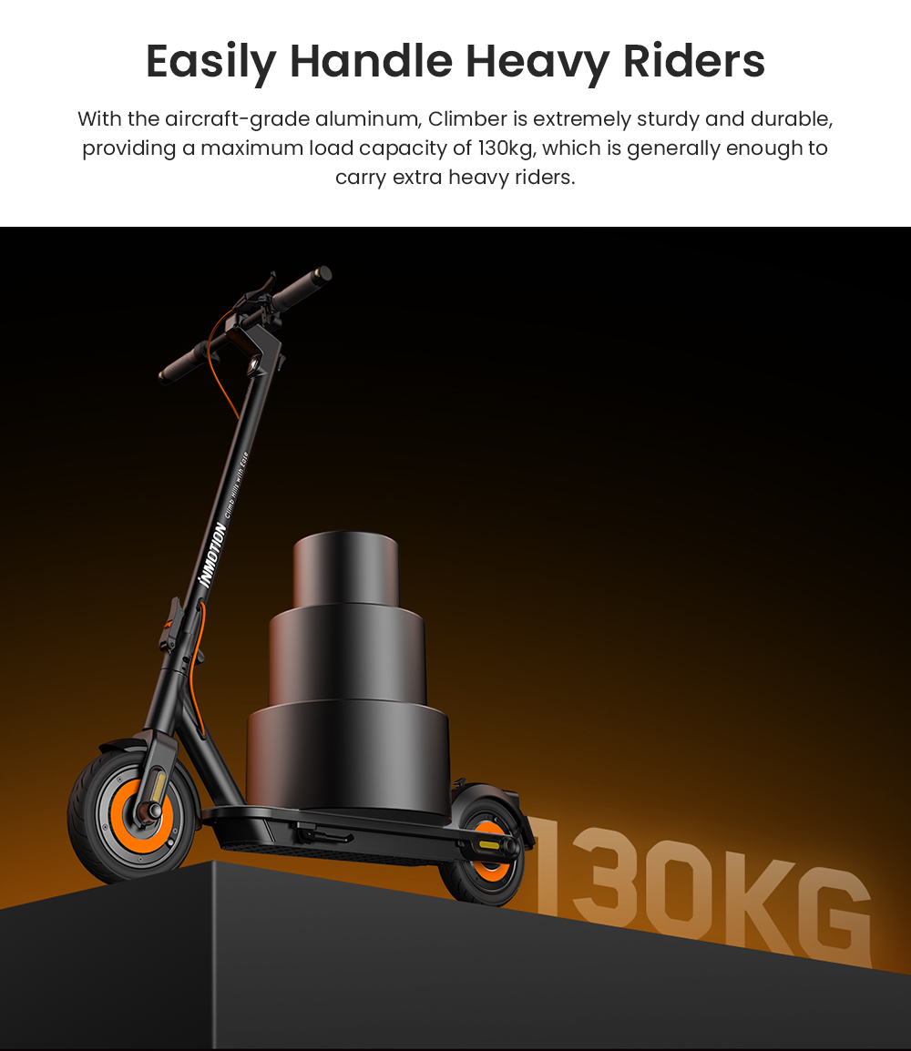 INMOTION CLIMBER Elektroroller, 450W*2 Motor, 36V 15Ah Akku, 10-Zoll Luftreifen, 38 km/h Höchstgeschwindigkeit, 56 km Reichweite, Elektronische & Scheibenbremsen, 130 kg Traglast