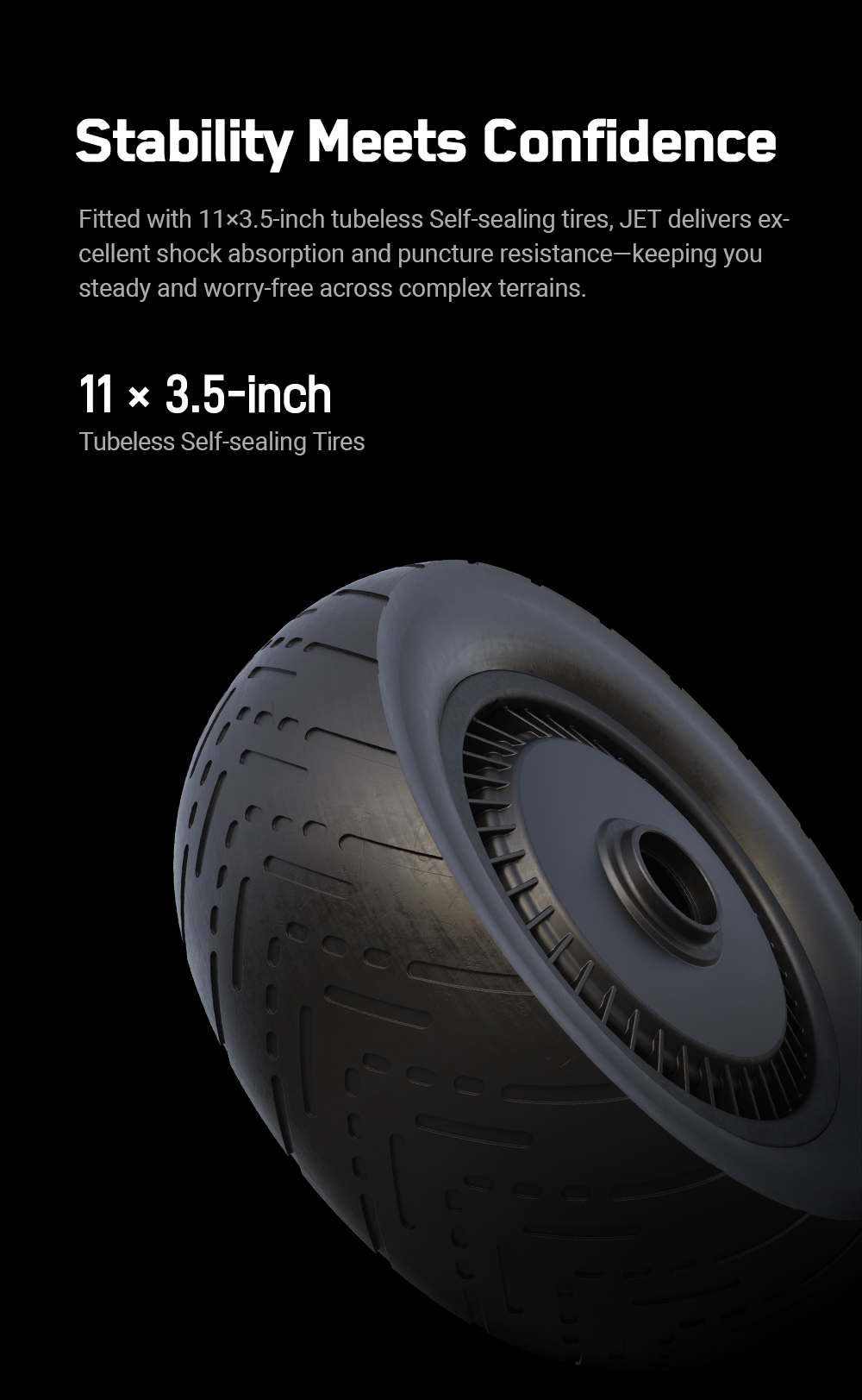 INMOTION RS Jet Elektroroller, 2 x 1200-W-Motor, 72-V-25-Ah-Akku, 11-Zoll-Reifen, 80 km/h H&ouml;chstgeschwindigkeit, 100 km Reichweite, Vorder- und Hinterradschwinge, einstellbare Bodenfreiheit, 4,3-Zoll-Touchscreen-Display