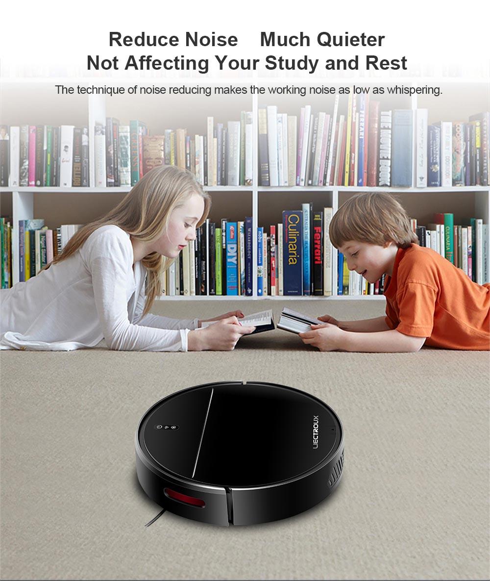 Refurbished Liectroux M7S Pro Robot Vacuum Cleaner Sweeping Vacuuming Mopping Integrated  2D Map Navigation, 4400mAh Battery, Run 110mins - Black