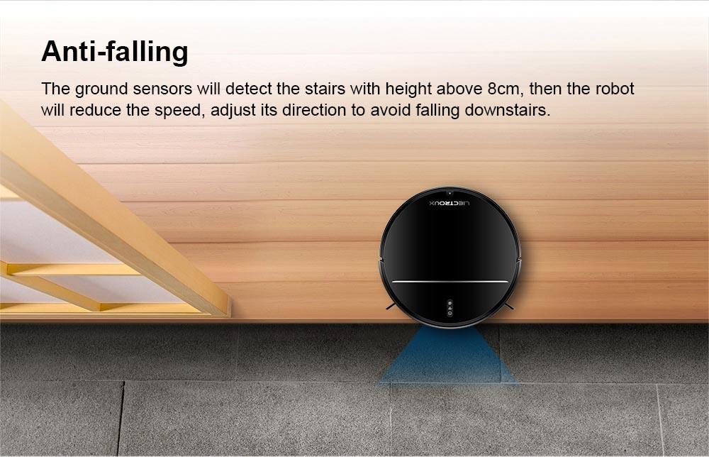 Refurbished Liectroux M7S Pro Robot Vacuum Cleaner Sweeping Vacuuming Mopping Integrated  2D Map Navigation, 4400mAh Battery, Run 110mins - Black