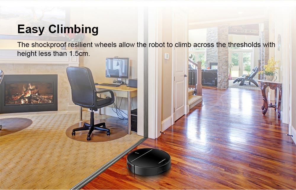 Refurbished Liectroux M7S Pro Robot Vacuum Cleaner Sweeping Vacuuming Mopping Integrated  2D Map Navigation, 4400mAh Battery, Run 110mins - Black