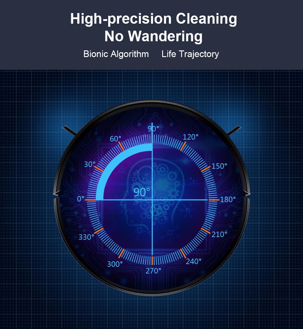 Refurbished Liectroux M7S Pro Robot Vacuum Cleaner Sweeping Vacuuming Mopping Integrated  2D Map Navigation, 4400mAh Battery, Run 110mins - Black