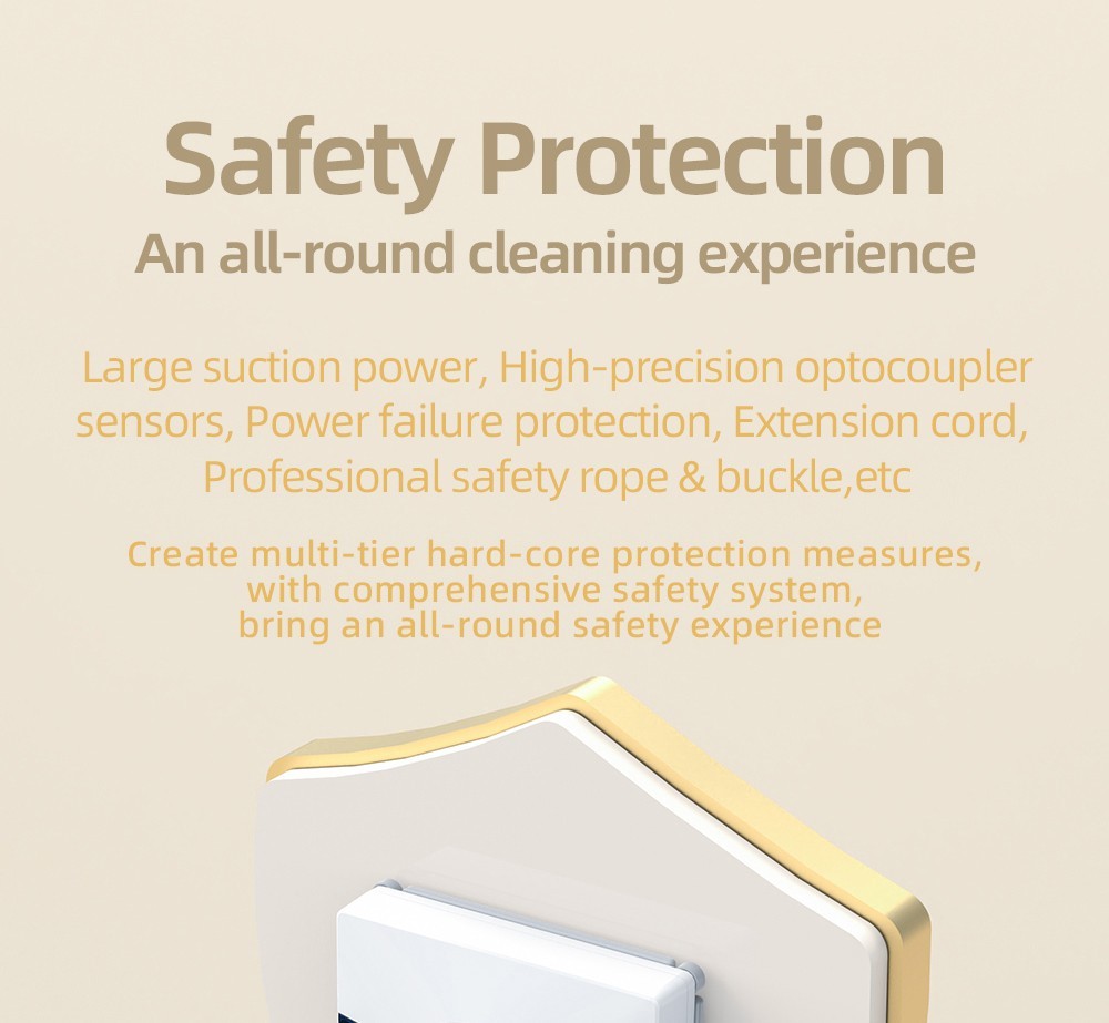 Refurbished Liectroux YW509 Robot Window Vacuum Cleaner, Double Water Spray, 3000Pa Suction Power, Laser Sensor Anti-fall, 3 Cleaning Modes, Intelligent Path Planning, Low Noise, Remote Control - White