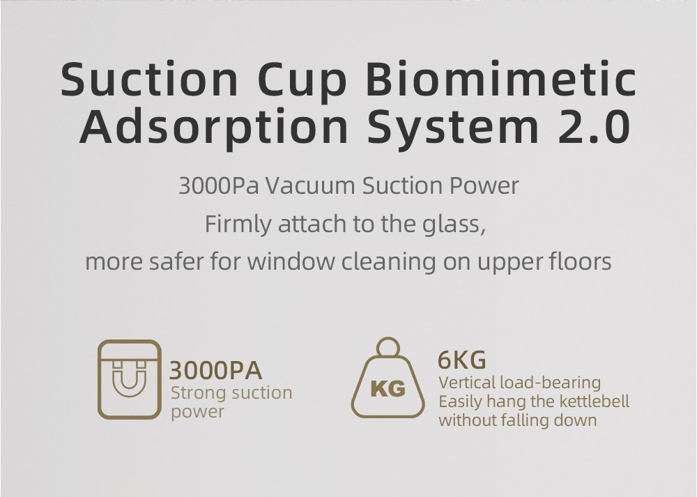 Refurbished Liectroux YW509 Robot Window Vacuum Cleaner, Double Water Spray, 3000Pa Suction Power, Laser Sensor Anti-fall, 3 Cleaning Modes, Intelligent Path Planning, Low Noise, Remote Control - White