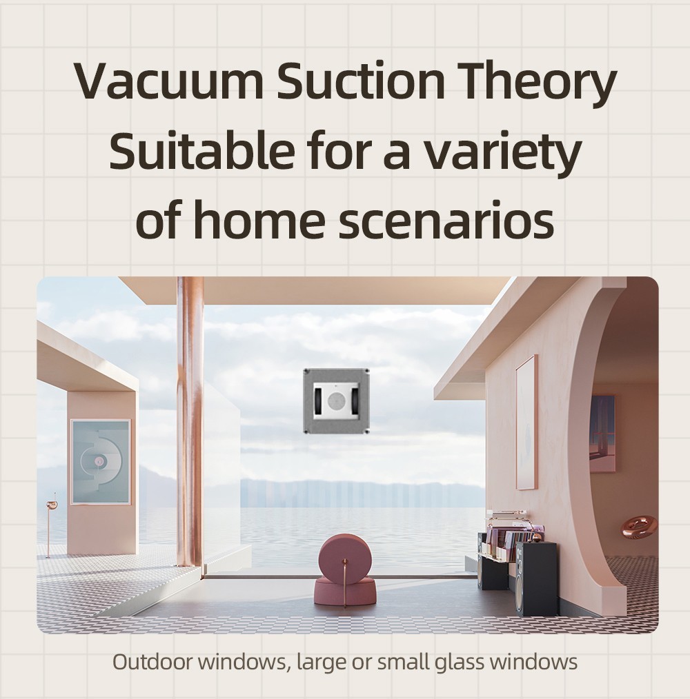 Refurbished Liectroux YW509 Robot Window Vacuum Cleaner, Double Water Spray, 3000Pa Suction Power, Laser Sensor Anti-fall, 3 Cleaning Modes, Intelligent Path Planning, Low Noise, Remote Control - White