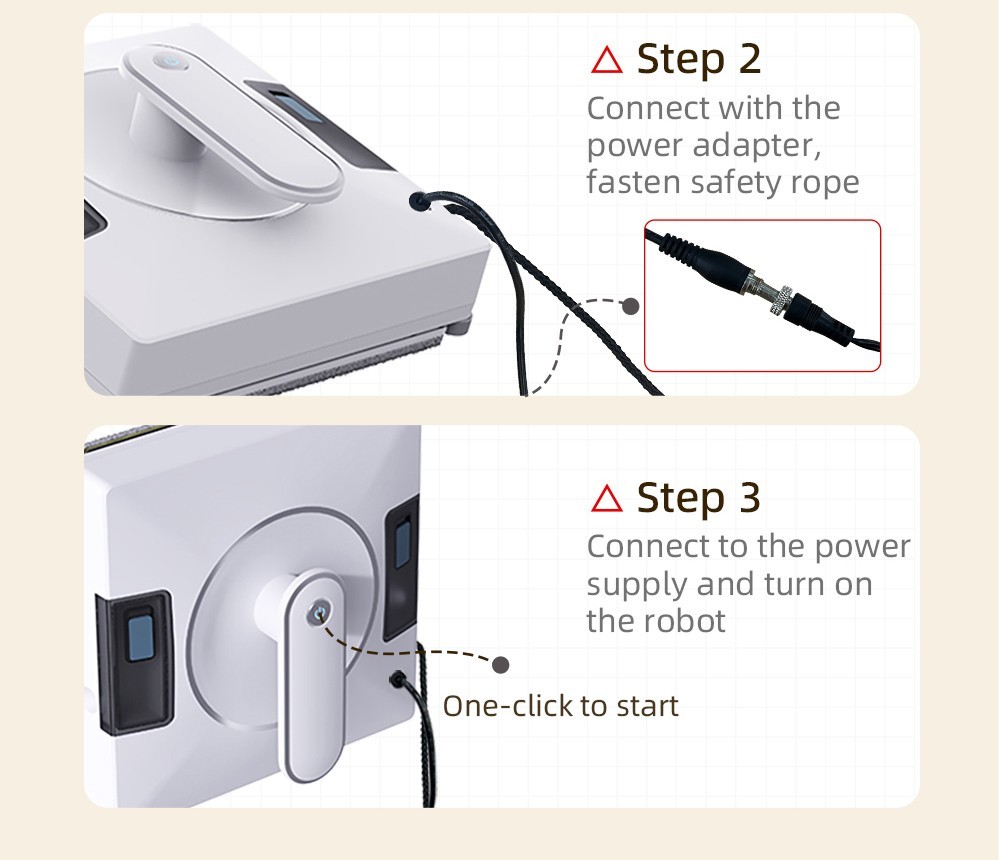 Refurbished Liectroux YW509 Robot Window Vacuum Cleaner, Double Water Spray, 3000Pa Suction Power, Laser Sensor Anti-fall, 3 Cleaning Modes, Intelligent Path Planning, Low Noise, Remote Control - White