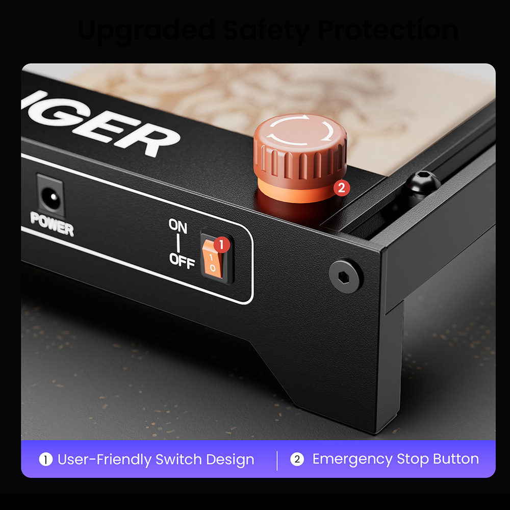 LONGER Ray5 Mini 5.5W Laser Engraver, 0.08×0.08mm Laser Spot, 12000mm/min Speed, 130×130mm Work Area, 8mm Cutting Depth, WiFi/USB/App Control, Compatible with Wood/Acrylic/Leather/Metal/Ceramic