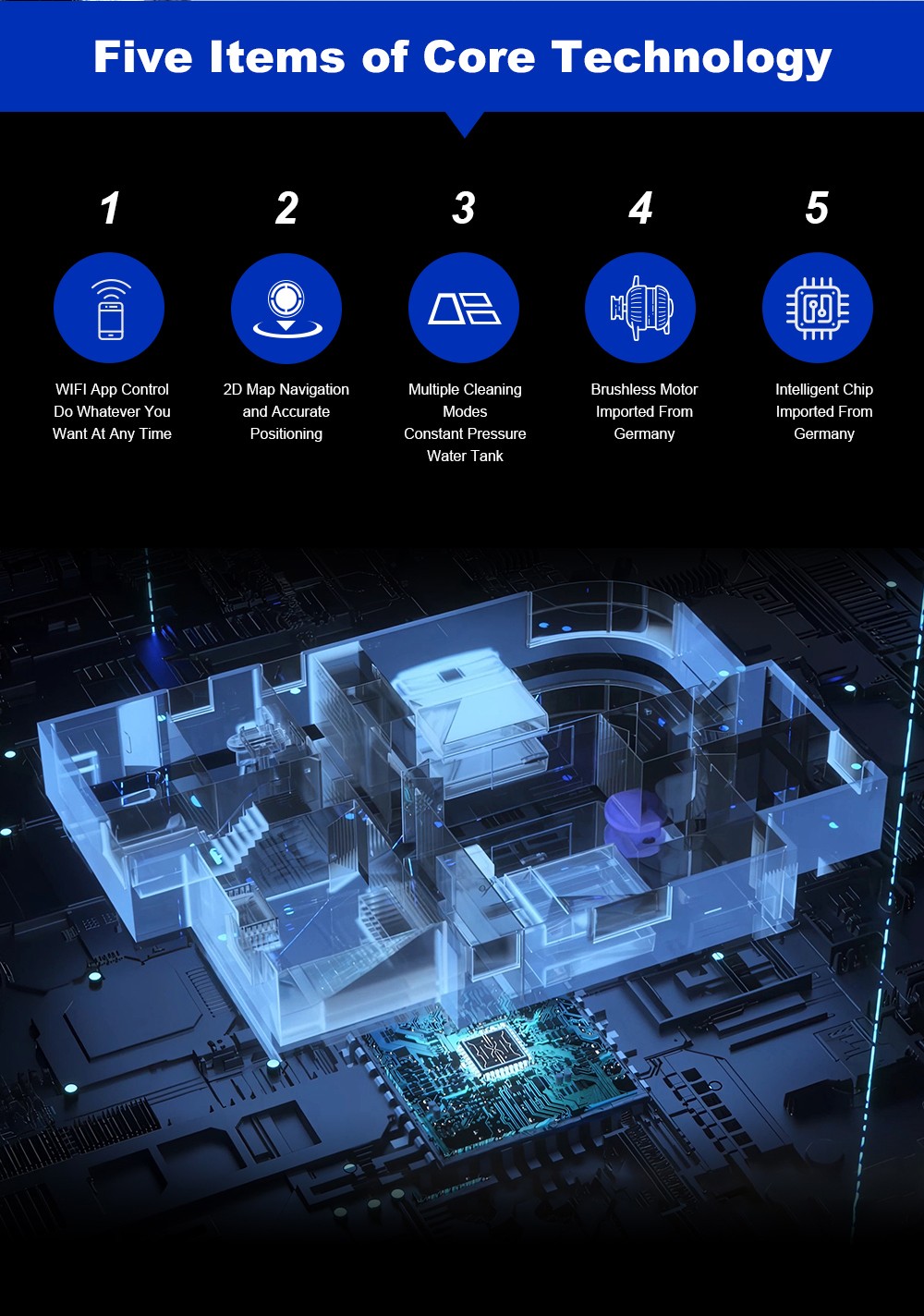 Refurbished Liectroux L200 Robot Vacuum Cleaner, Max 4000Pa Suction, Smart Mapping, 230ml Electric Control Water Tank, Up to 120 Mins Runtime, APP/Voice Control, Lower Noise