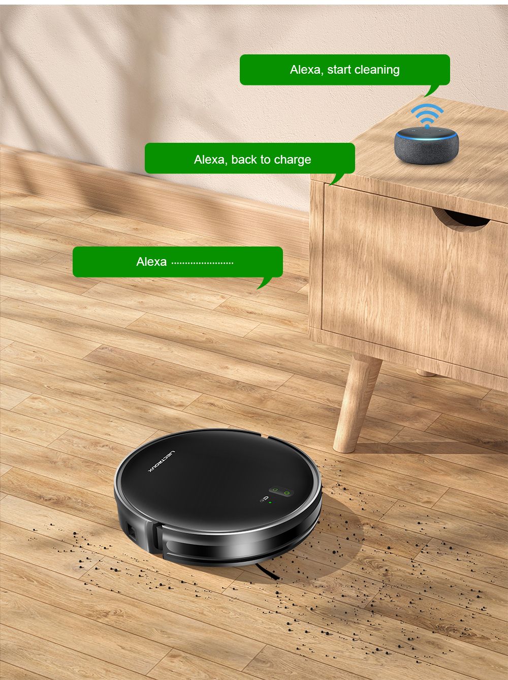 Refurbished Liectroux L200 Robot Vacuum Cleaner, Max 4000Pa Suction, Smart Mapping, 230ml Electric Control Water Tank, Up to 120 Mins Runtime, APP/Voice Control, Lower Noise