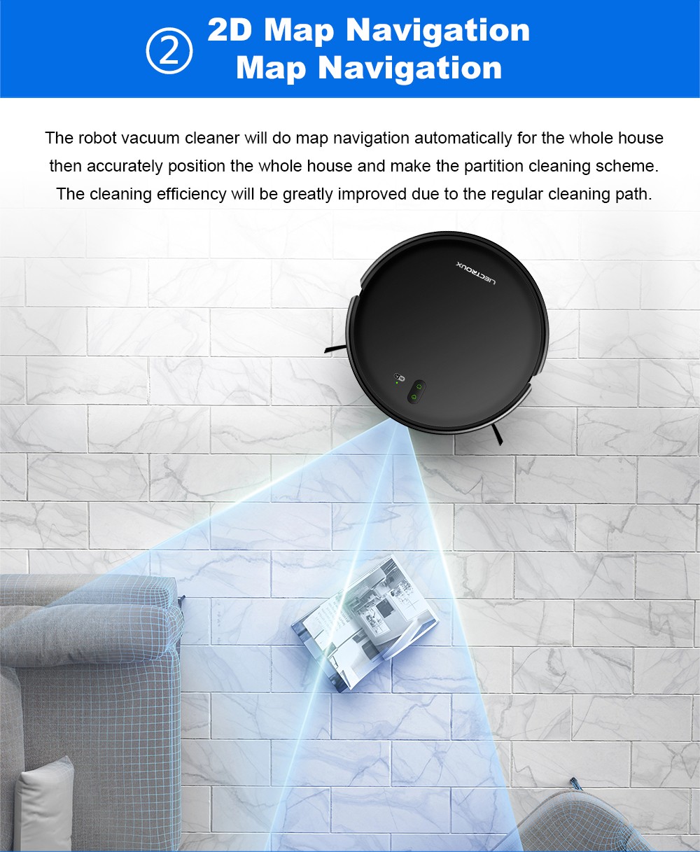 Refurbished Liectroux L200 Robot Vacuum Cleaner, Max 4000Pa Suction, Smart Mapping, 230ml Electric Control Water Tank, Up to 120 Mins Runtime, APP/Voice Control, Lower Noise