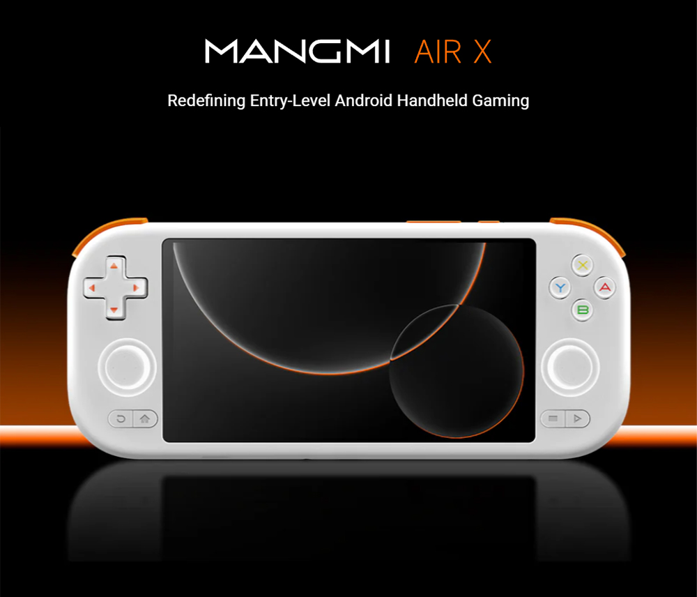 MANGMI AIR X Game Console, 5.5 inch 1920*1080 IPS Screen, 64GB Storage, Android 14, Hall Joysticks & Hall Triggers - Black