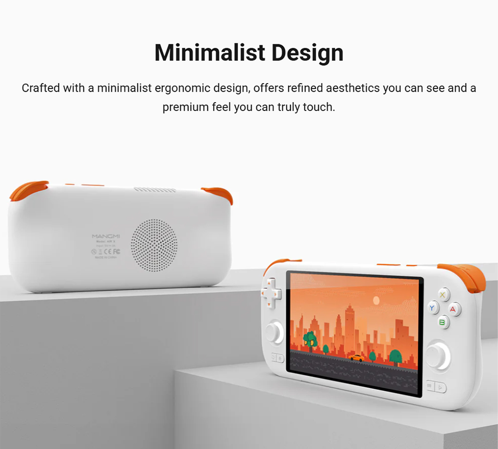 MANGMI AIR X Game Console, 5.5 inch 1920*1080 IPS Screen, 64GB Storage, Android 14, Hall Joysticks & Hall Triggers - Black