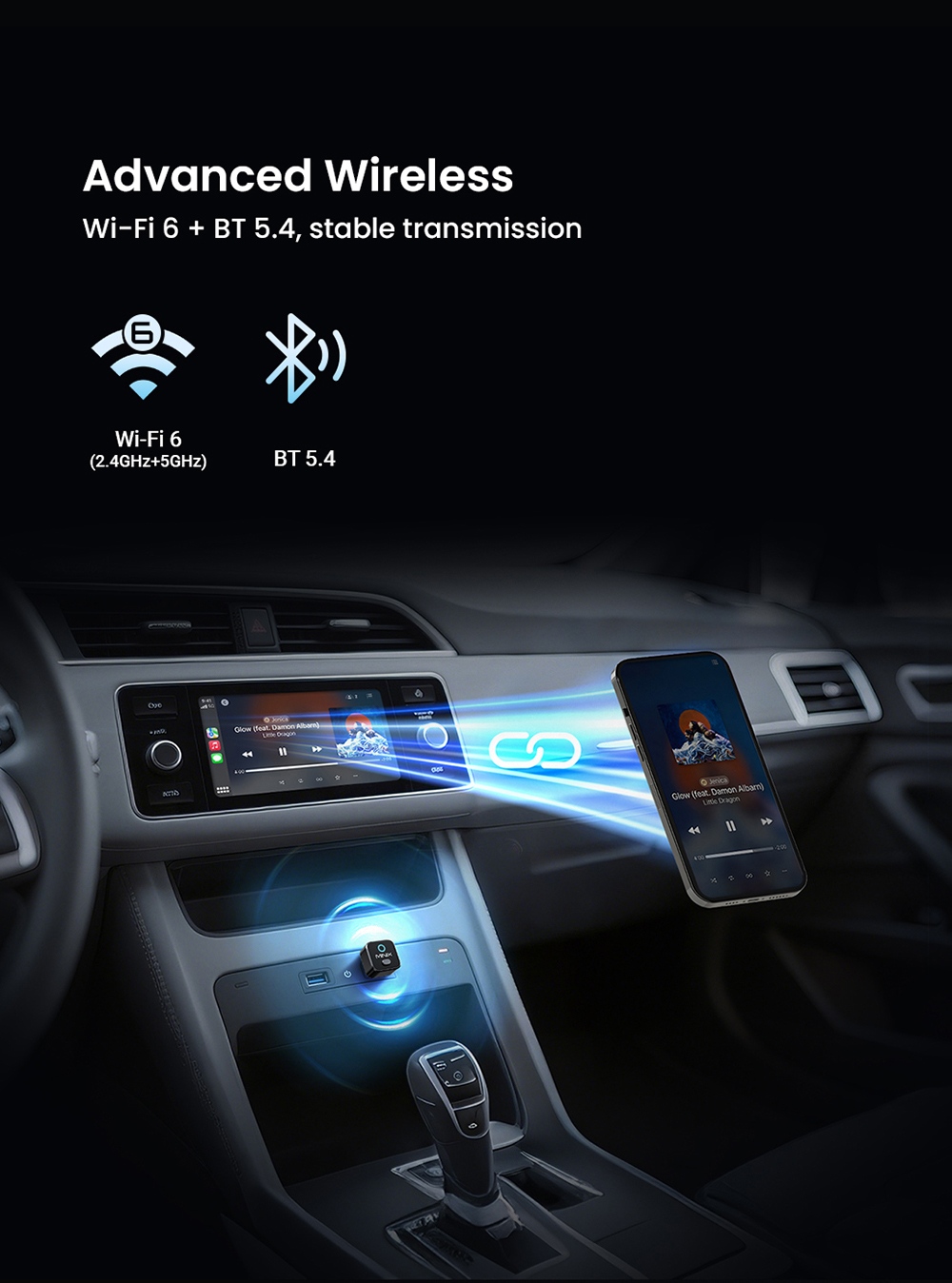 MINIX CA525 Kabelgebundener CarPlay-/Android Auto-zu-Funk-Adapter