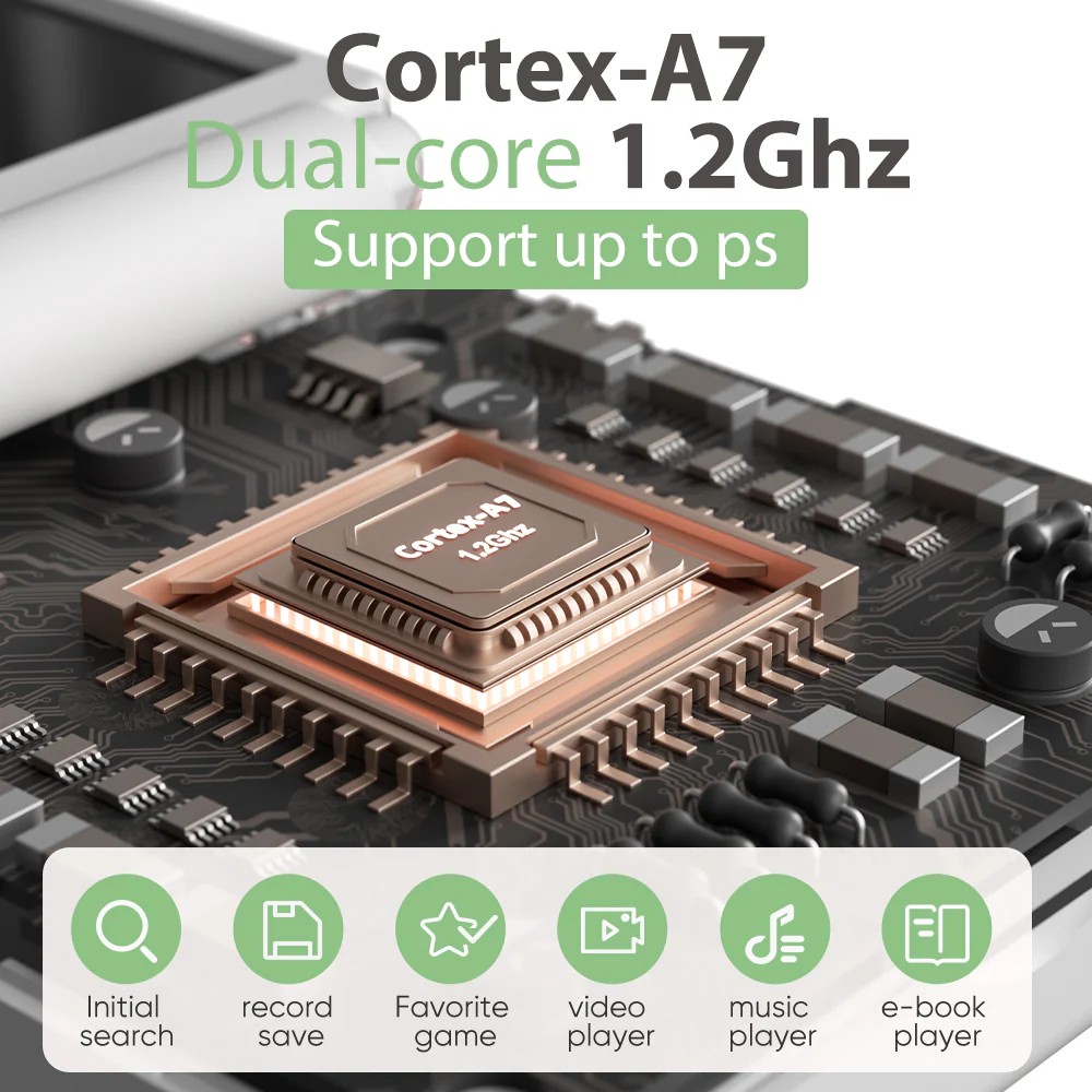 Miyoo Mini Flip Game Console, 2.8 inch 750x560 IPS Screen, 64GB TF Card, 2.4G WiFi, Linux System, 2500mAh Battery - Grey