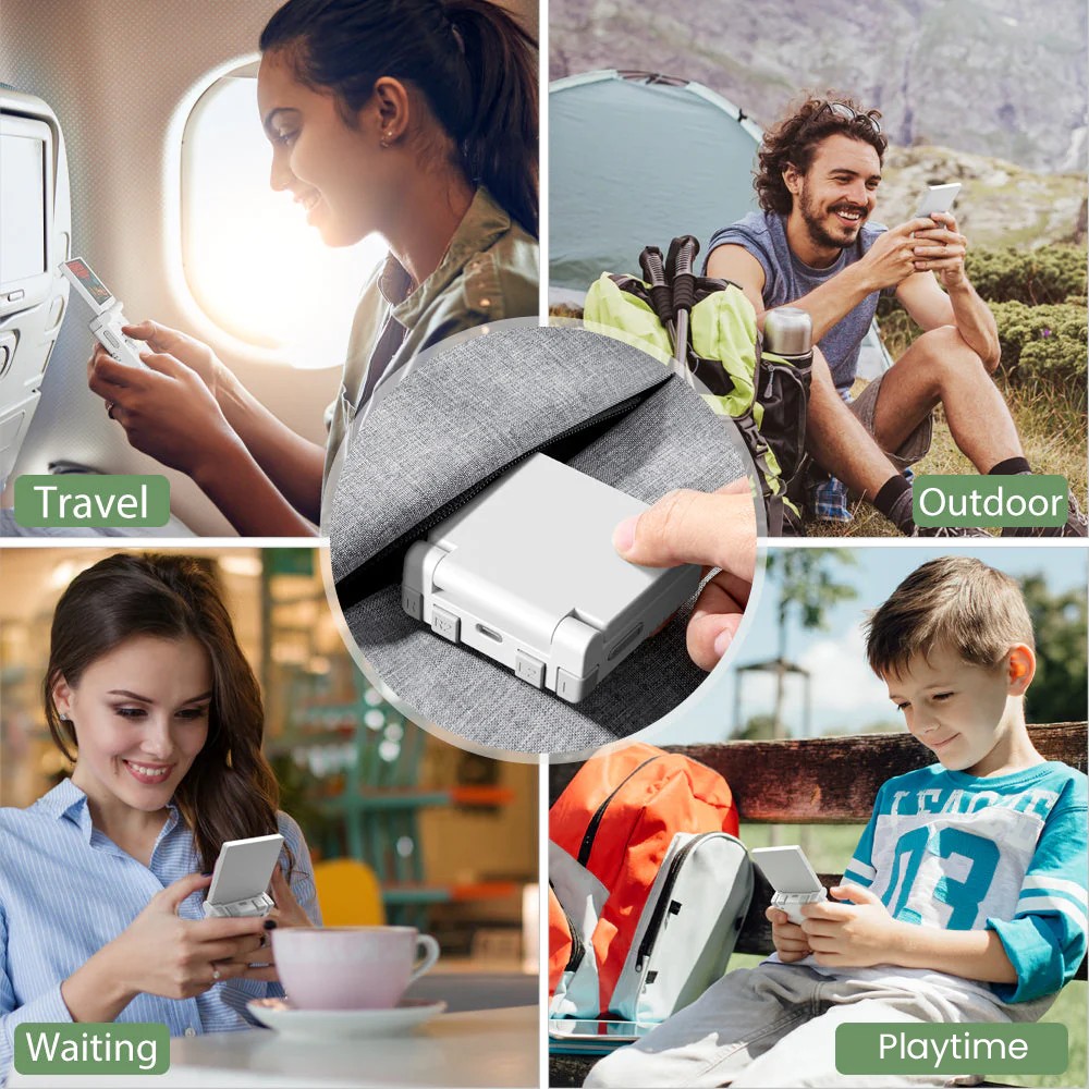 Miyoo Mini Flip Game Console, 2.8 inch 750x560 IPS Screen, 64GB TF Card, 2.4G WiFi, Linux System, 2500mAh Battery - Grey