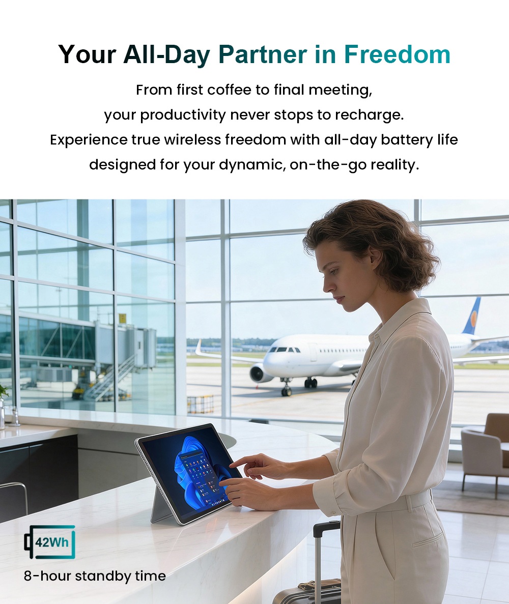 Ninkear S13 2-in-1 Touchscreen Laptop, 13'' 2.5K IPS 2560&times;1600 displej, Intel Core Ultra 5 115U, 16 GB DDR5 RAM, 1 TB PCIe SSD, WiFi 6, podsvietená klávesnica, ultratenký konvertibilný tablet