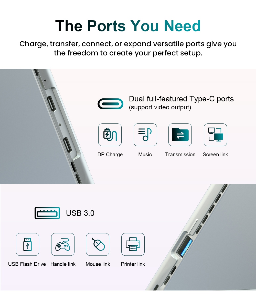 Ninkear S13 2-in-1 Touchscreen Laptop, 13'' 2.5K IPS 2560&times;1600 displej, Intel Core Ultra 5 115U, 16 GB DDR5 RAM, 1 TB PCIe SSD, WiFi 6, podsvietená klávesnica, ultratenký konvertibilný tablet