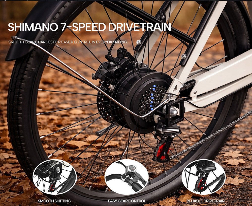 PIXAR C1 Elektrofahrrad, 250-W-Motor, 36-V-13-Ah-Akku, 25 km/h H&ouml;chstgeschwindigkeit, 65 km Reichweite, 27,5