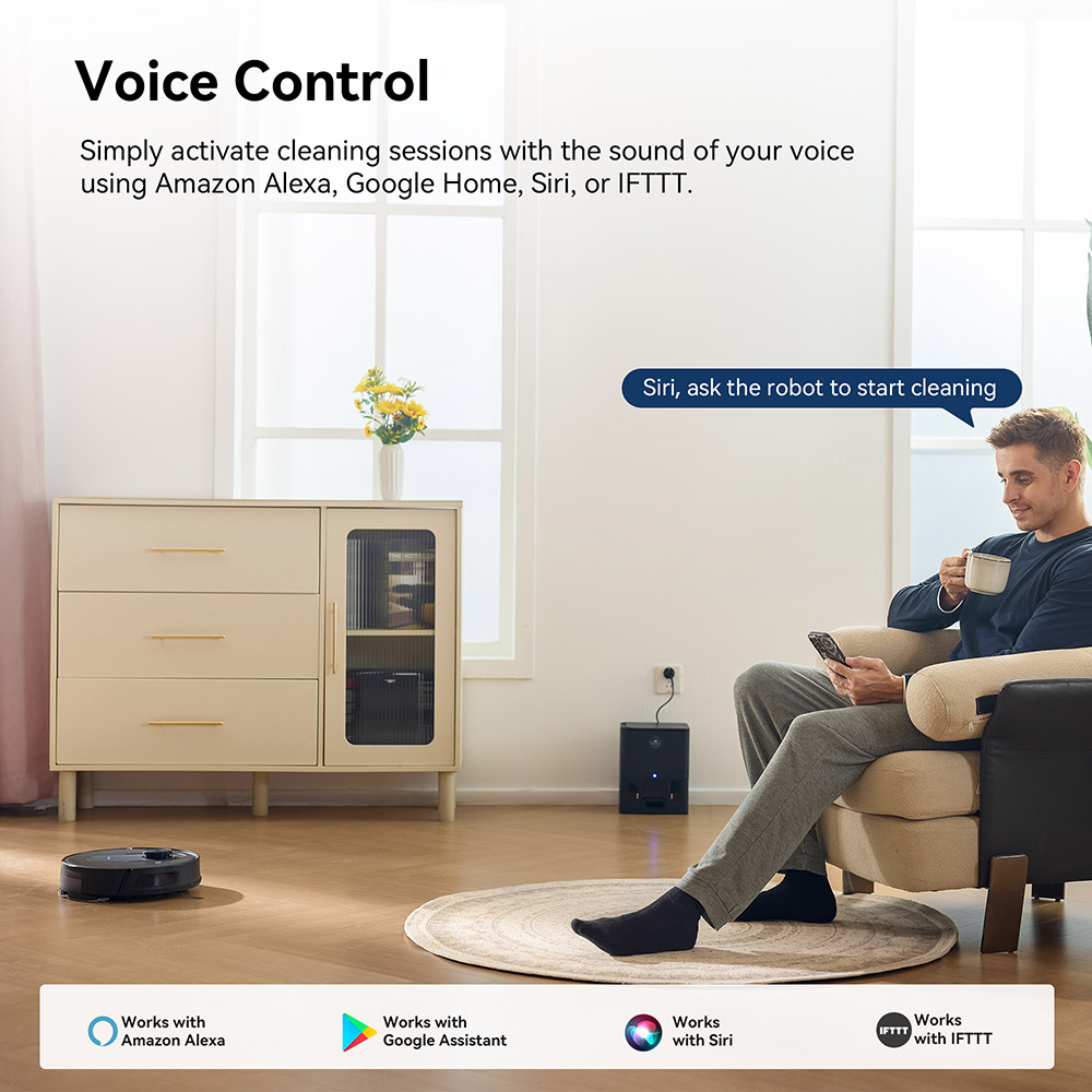 Refurbished Proscenic Q8 Max Robot Vacuum and Mop Combo with Self-emptying Station, Max 4200Pa Suction, 200min Runtime, 3 Cleaning Modes, Smart 360° LiDAR Navigation, APP Control, for Floor, Pet Hair, Carpet