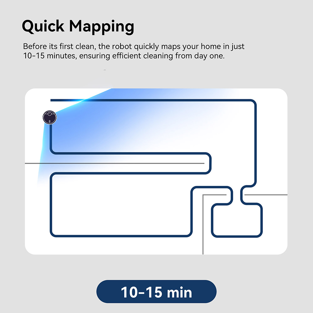 Refurbished Proscenic Q8 Max Robot Vacuum and Mop Combo with Self-emptying Station, Max 4200Pa Suction, 200min Runtime, 3 Cleaning Modes, Smart 360° LiDAR Navigation, APP Control, for Floor, Pet Hair, Carpet