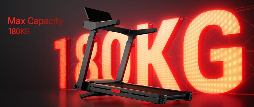 ROBORE L10 Foldable Treadmill, 20% Auto Incline, 3.5HP Brushless Motor, 14km/h Speed, 180kg Capacity, LED Touchscreen with Handrail, Multi-Layer Shock Absorption