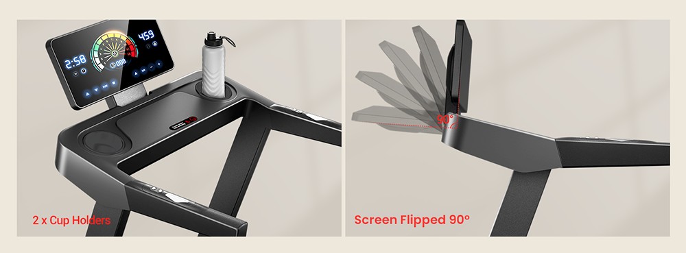 ROBORE L10 Foldable Treadmill, 20% Auto Incline, 3.5HP Brushless Motor, 14km/h Speed, 180kg Capacity, LED Touchscreen with Handrail, Multi-Layer Shock Absorption