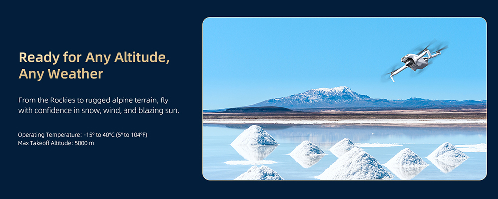 Skyrover S1 Mini Drone with Camera 4K/60fps Video, 3-Axis Gimbal Stabilization, 39,000ft Video Transmission, 40-Min Flight Time, Under 249g, Auto Track