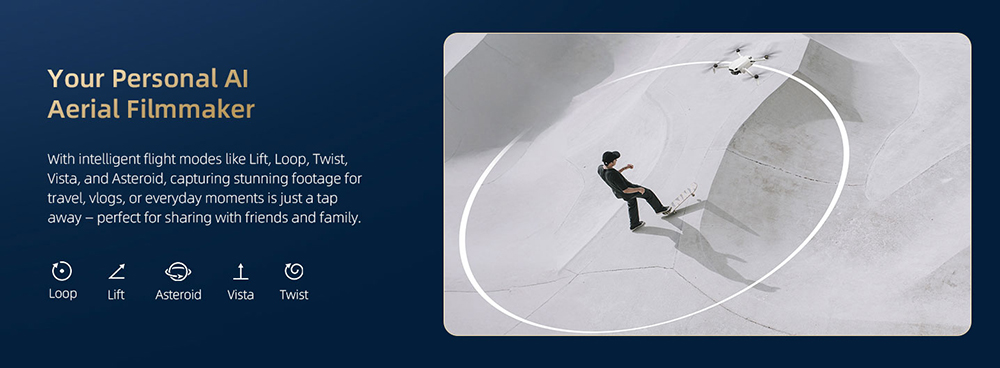 Skyrover S1 Mini Drone with Camera 4K/60fps Video, 3-Axis Gimbal Stabilization, 39,000ft Video Transmission, 40-Min Flight Time, Under 249g, Auto Track